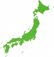 日本地図　緑色　…
