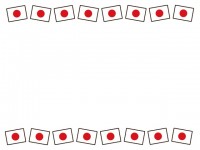 日本国旗のフレー…