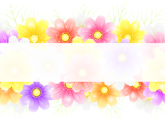 コスモスの花タイトル用背景 Cs4ai Png 無料イラスト素材 素材ラボ