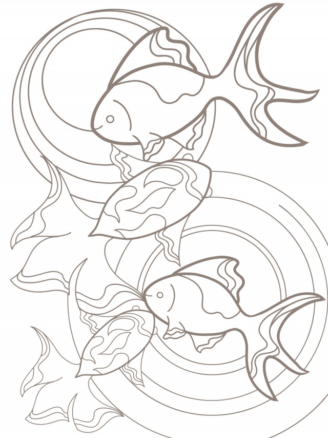 シンプルな金魚のぬり絵イラスト 無料イラスト素材 素材ラボ