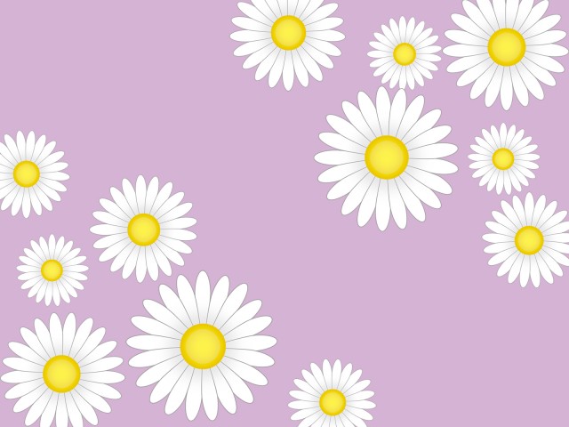 白いお花模様壁紙シンプル背景素材イラスト