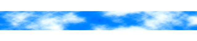 雲空のライン素材シンプル飾り罫線背景イラスト