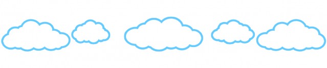 雲空のライン素材シンプル飾り罫線背景イラスト | 無料イラスト素材｜素材ラボ
