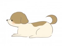 座る犬のイラスト…