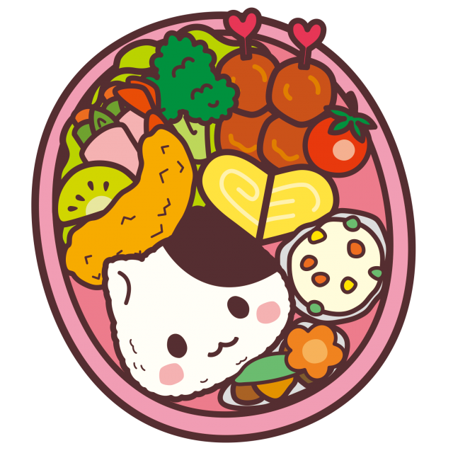 ぶち猫 にゃんこ にゃんこのキャラ弁 無料イラスト素材 素材ラボ