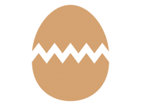 割れた卵のアイコ…