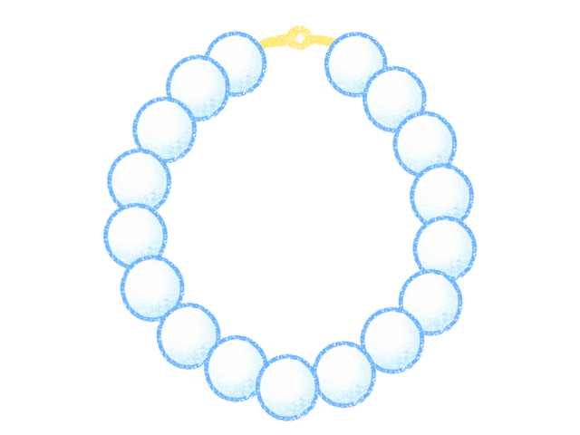 真珠のネックレス 無料イラスト素材 素材ラボ