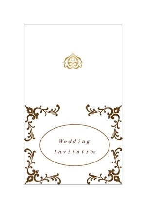 アンティーク風 結婚式招待状 表紙 テンプレート 無料イラスト素材 素材ラボ