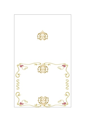 ゴールドフレーム 結婚式招待状 表紙 テンプレート 無料イラスト素材 素材ラボ