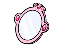 ピンクの鏡