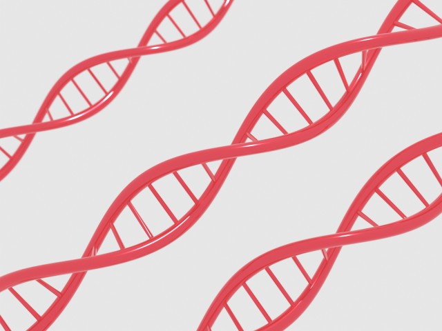 DNA（遺伝子）の2重螺旋の3DCG【壁紙】