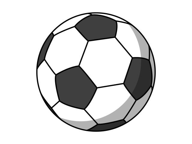 シンプルなサッカーボールのアイコン【透過PNG】
