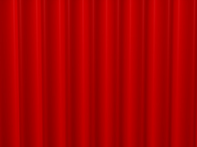 閉じた舞台のカーテンの背景・赤色
