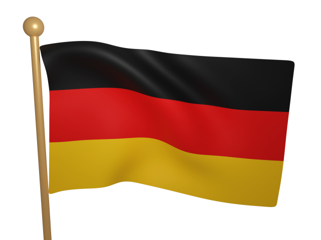 リアルになびくドイツ国旗の3DCG【透過PNG】