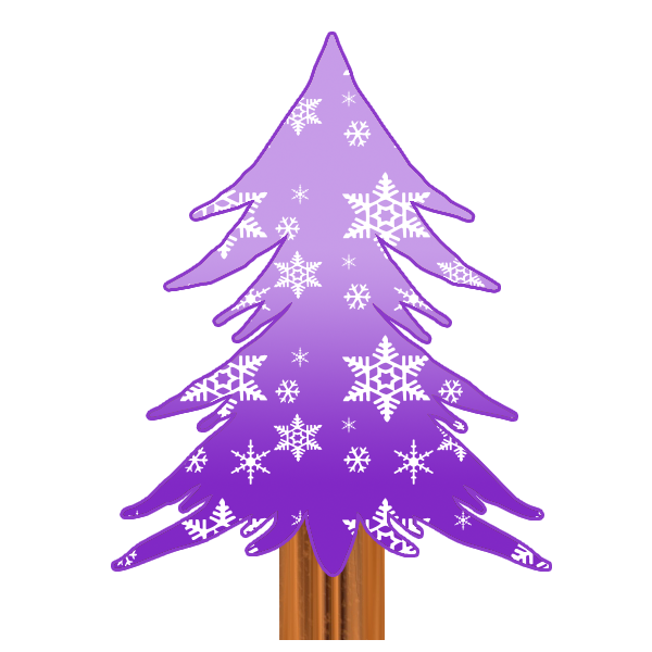 クリスマスツリー パターン3 紫 無料イラスト素材 素材ラボ
