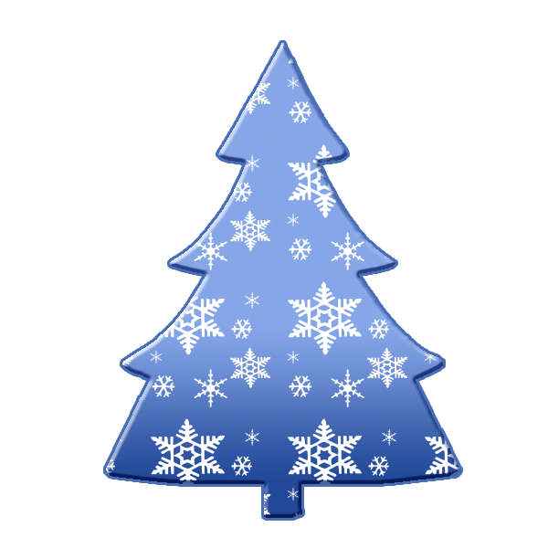 クリスマスツリー パターン4 青 無料イラスト素材 素材ラボ