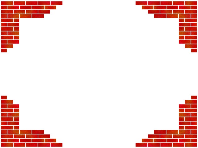 赤煉瓦造りフレームシンプル飾り枠背景イラスト