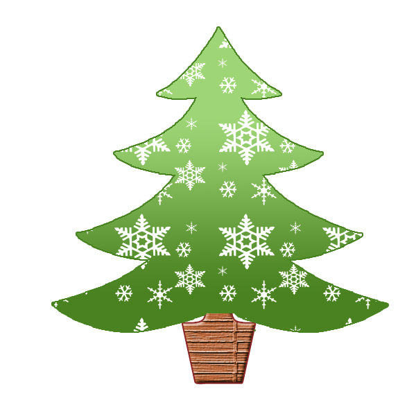 クリスマスツリー パターン5 緑 無料イラスト素材 素材ラボ