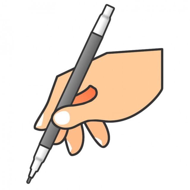 手の仕事 ペンを持つ 無料イラスト素材 素材ラボ
