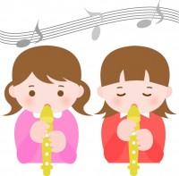 音楽の授業でリコ…