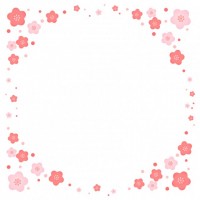 梅の花・円形フレ…