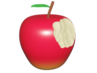 りんご（食べかけ…