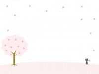 桜の木とネコのフ…