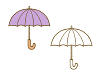 紫色の傘　カラー…