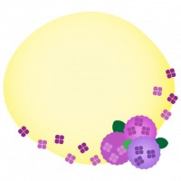紫陽花の円形フレ…