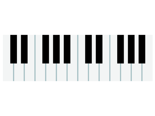 鍵盤・ピアノのシンプルなアイコン・透過PNG