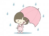 ６月　笑顔で傘を…