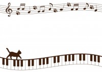 猫と鍵盤のフレー…