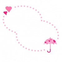 ピンクの傘のフレ…