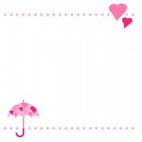 ピンクの傘のフレ…