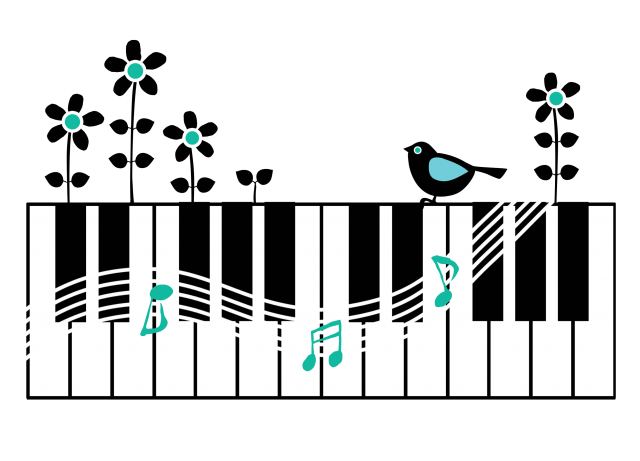 五線と鍵盤 無料イラスト素材 素材ラボ